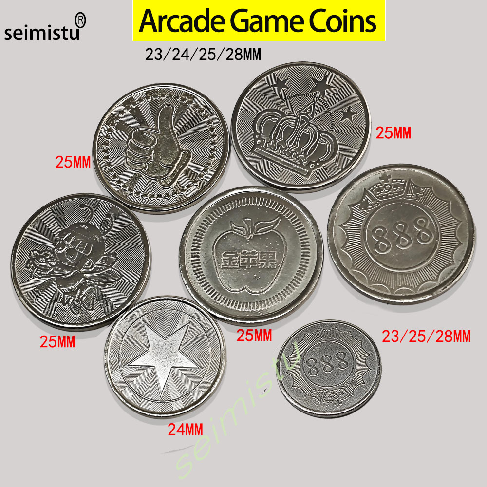 Arcade Vending Machines - 100 peças de aço inoxidável 23/24/25mm